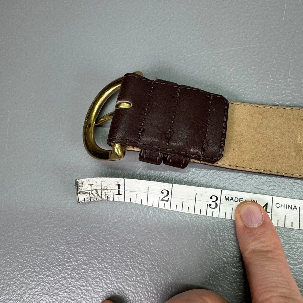 VTG Coach Belt Mens Brown XL Genuine Leather Made In USA Preppy Quiet Luxury